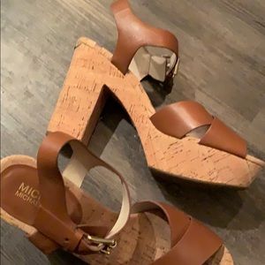 Michael Kors Cork Platform Sandals Sz9